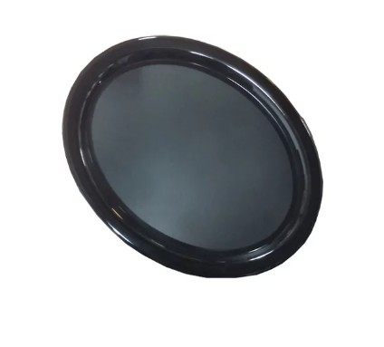 Melamin-Kaffeetablett andi adhärent oval 26x20cm schwarz